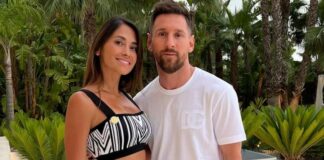 Antonela Roccuzzo and Lionel Messi on GhanaSky.com