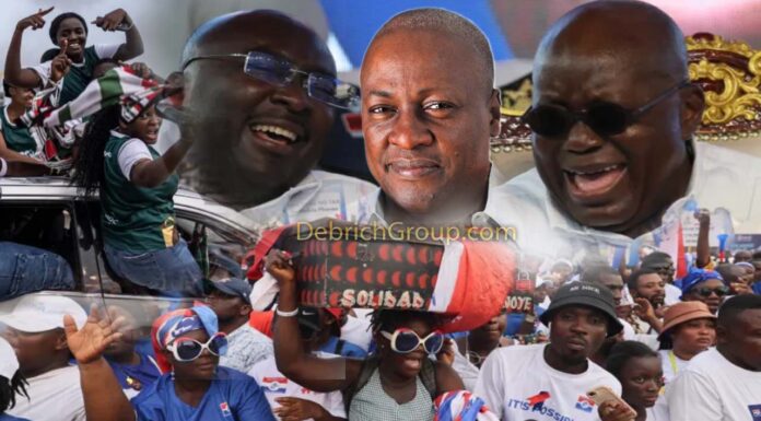 Vice President Mahamudu Bawumia, Ex-President John Mahama, President Nana Akufo-Addo