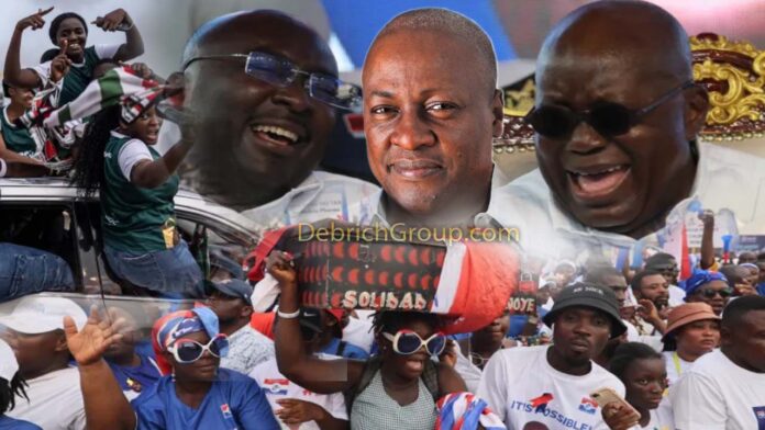 Vice President Mahamudu Bawumia, Ex-President John Mahama, President Nana Akufo-Addo