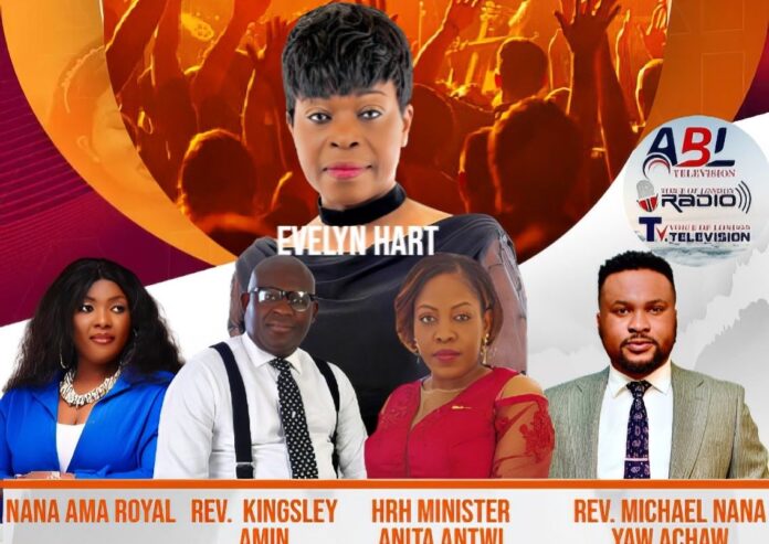 Evelyn Hart, Nana Ama Royal, Rev Kingsley Amin, HRH Minister Anita Antwi, Rev Michael Nana