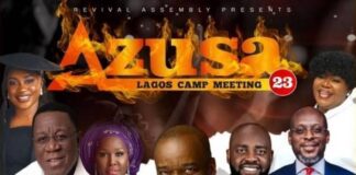 AZUSA 23 LAGOS: Minister Yadah, Bishop Fred Addo, Pastor Emmy Madubuko, Apostle Anselm Madubuko, Bishop Wale Ajayi, Apostle Flourish Peters, Minister Ighosa Obaroh