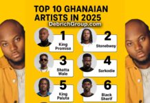 King Promise, Stonebwoy, Shatta Wale, Sarkodie, Black Sherif, Wendy Shay, Gyakie, QueenLet, Kuami Eugene, King Paluta