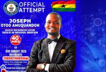 Guinness World Record Attempt: 40-Hour Mathematics Marathon By Joseph Otoo Amuquandoh Joseph Otoo Amuquandoh, Maths Guinness World Record Attempt