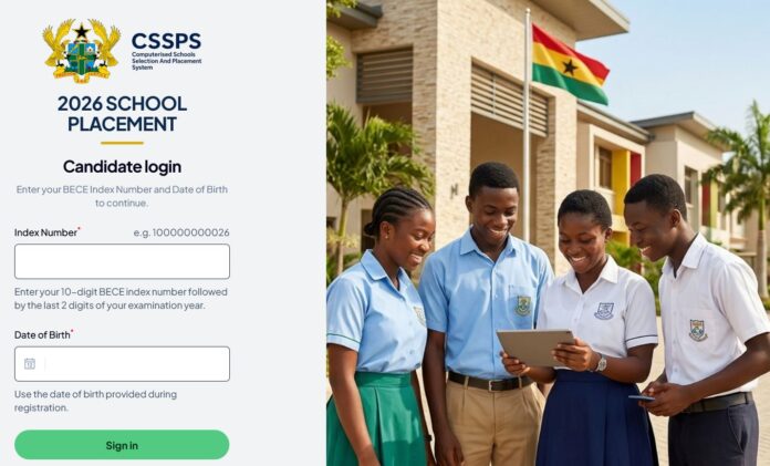 GES 2026 Ghana School Placement Portal – Ghana CSSPS Portal – Ghana Education Service (GES) Ghana School Placement Portal, CSSPS Portal, CSSPS Placement - DebrichGroup.com